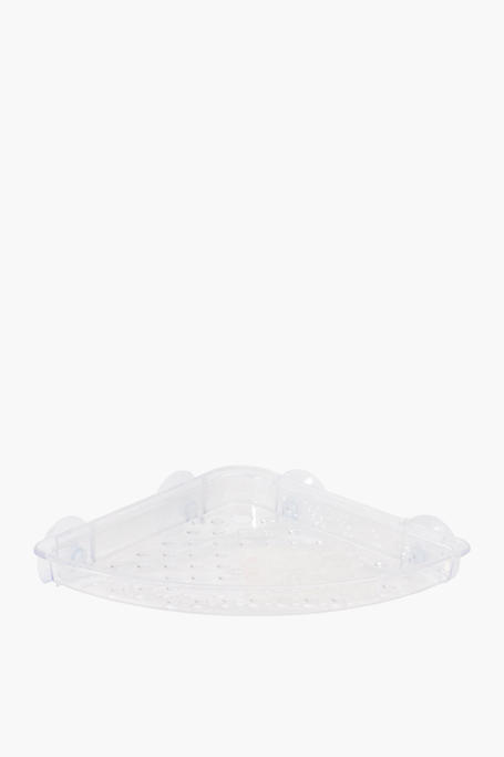 Clear Corner Shower Caddy With Suction Pads