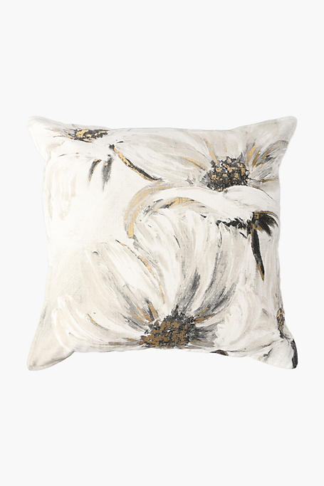 Elise Floral Foil Feather Scatter Cushion, 60x60cm