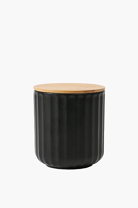 Ceramic Fluted Canister Large