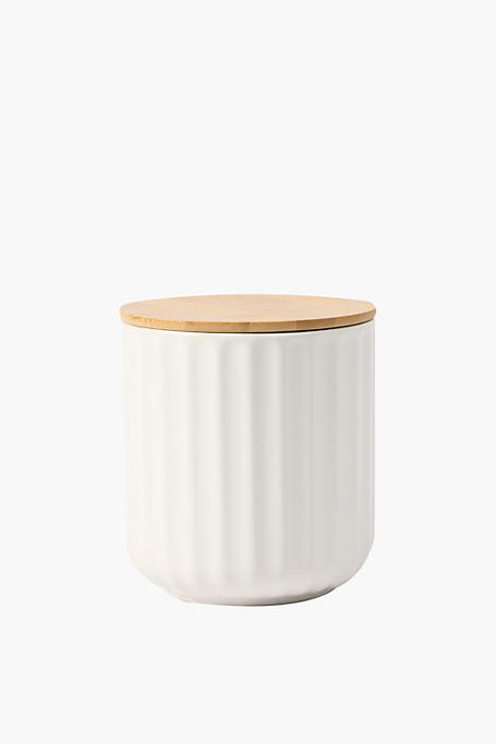 Ceramic Fluted Canister Large