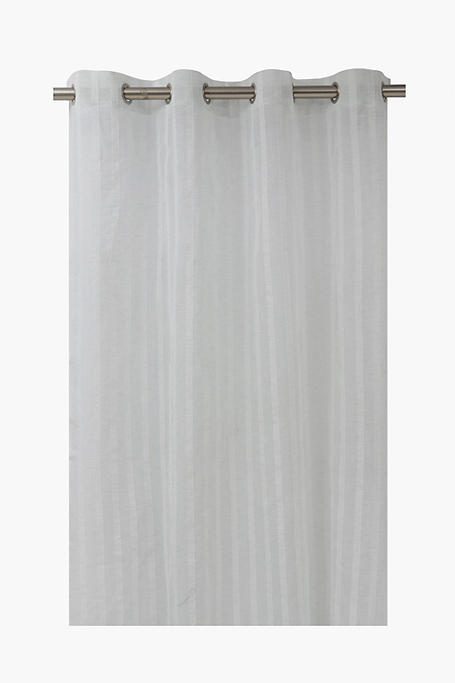 Textured Sophia Stripe Sheer Eyelet Curtain, 140x225cm