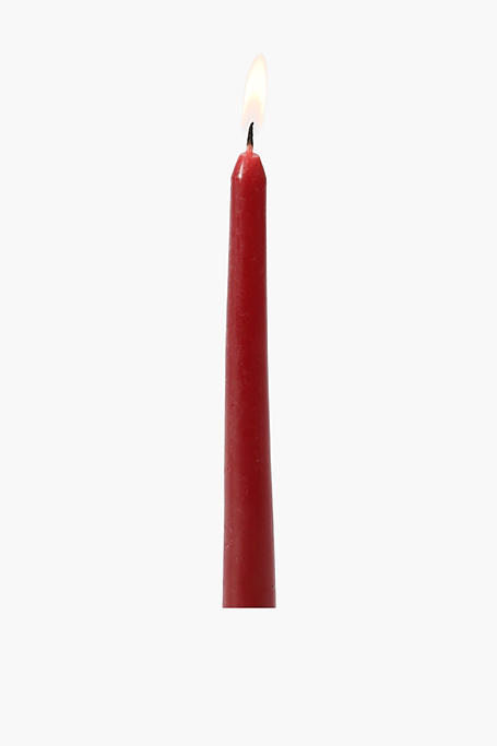 2 Pack Cranberry Dinner Candles, 27cm