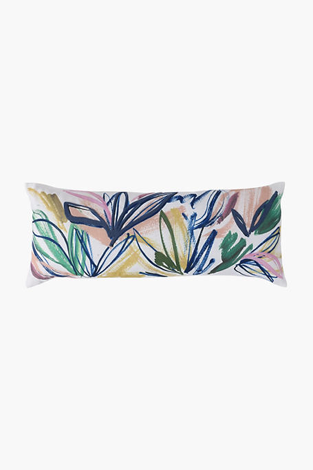 Printed Textured Floral Scatter Cushion, 30x80cm