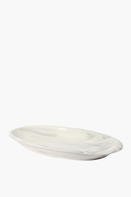 Marble Porcelain Oval Platter Large