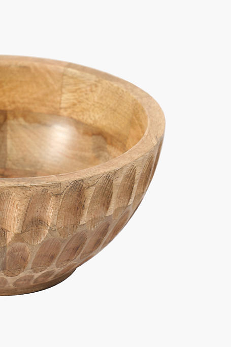Carved Wood Bowl, Medium