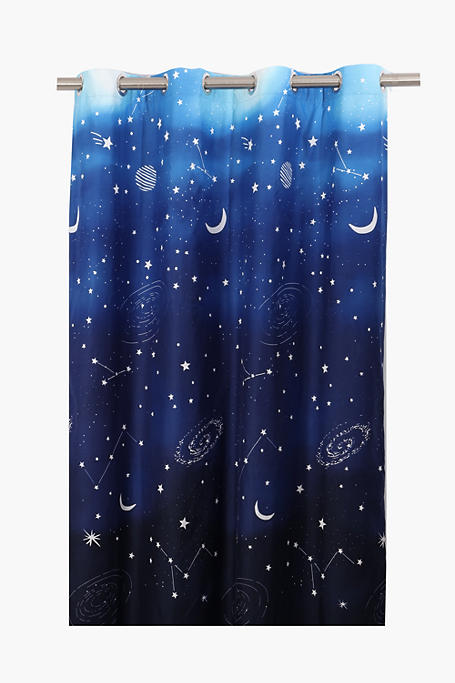 Microfibre Glow Cosmos Eyelet Curtain, 140x225cm
