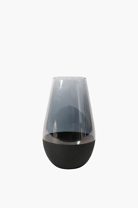 Dark Base Glass Vase, 15x26cm