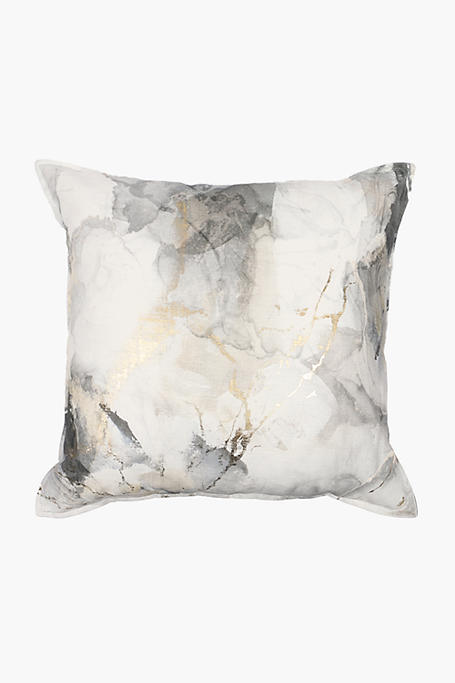 Printed Marble Feather Scatter Cushion, 60x60cm