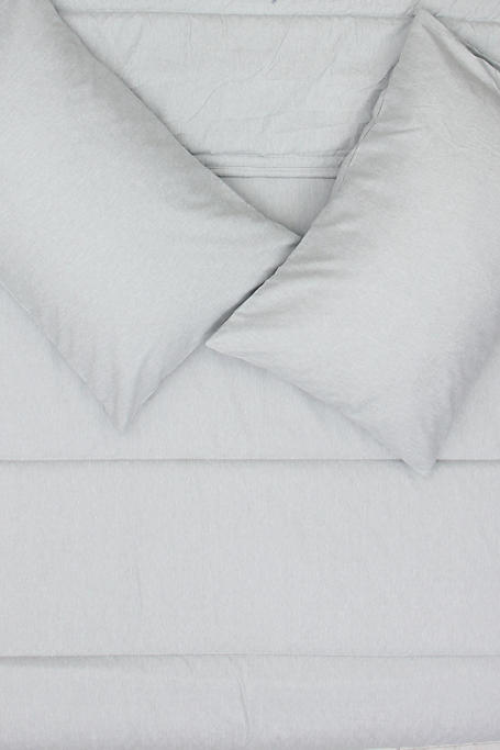 Microfibre Marl Embossed Crossed Comforter Set