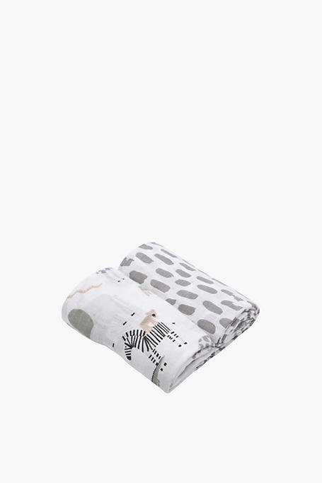 2 Pack Cotton Muslin Swaddle Blankets