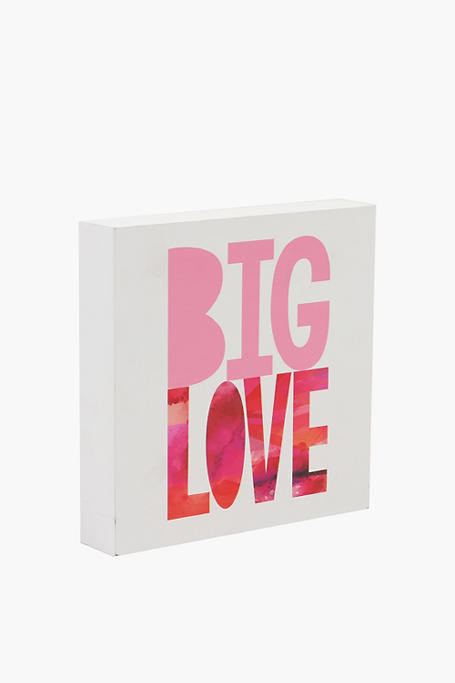 Big Love Sign Box, 20x20cm