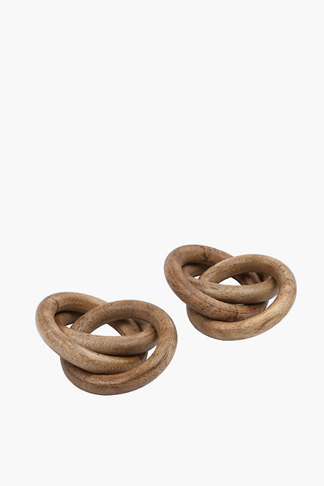 2 Pack Twisted Wood Napkin Rings