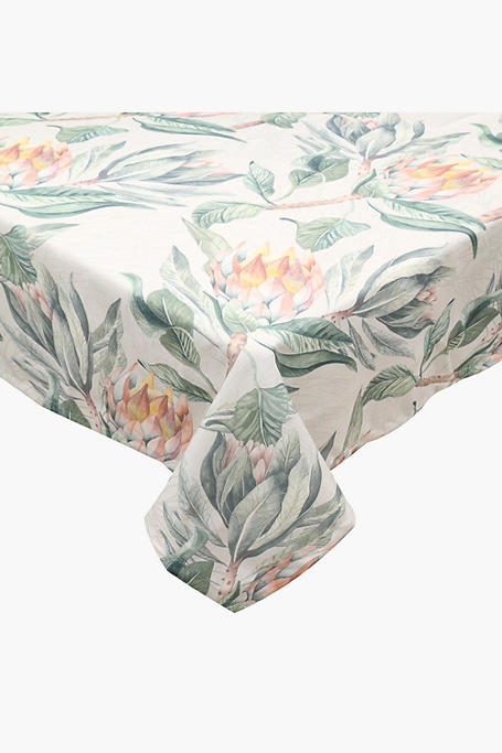 Floral Protea Cotton Tablecloth 135x230cm