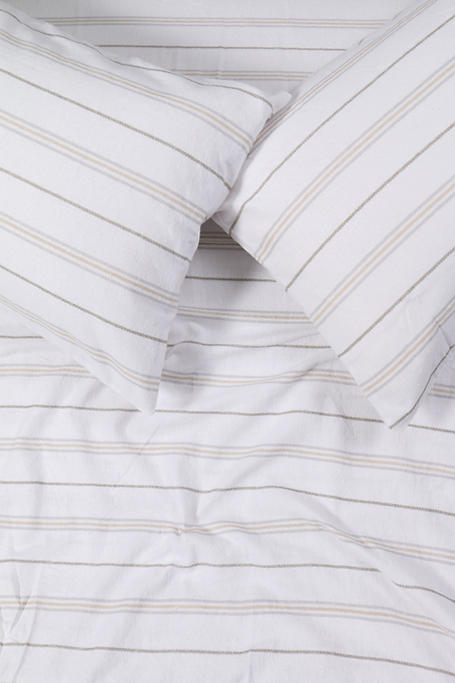Winter Loire Stripe Fitted Sheet Extra Length Extra Depth