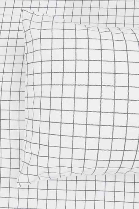 Winter Brushed Cotton Grid Check Standard Pillowcase