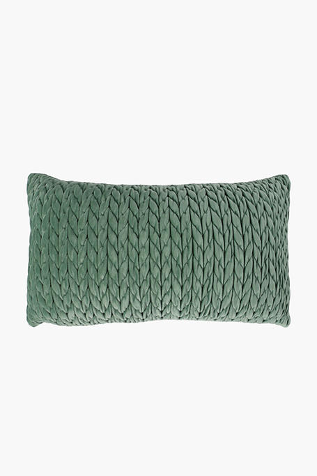 Ruched Velvet Scatter Cushion 30x50cm