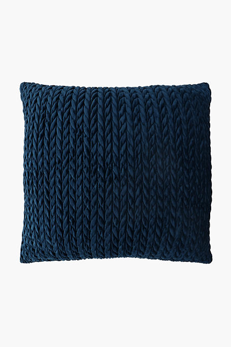 Ruched Velvet Scatter Cushion, 60x60cm