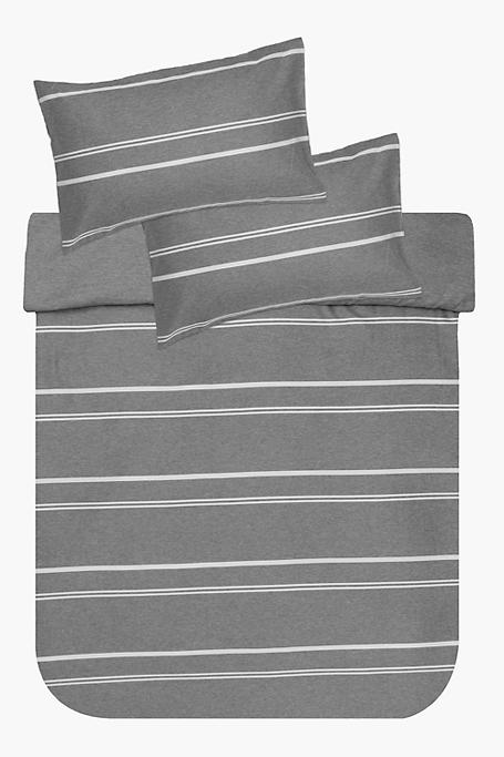 Marl Stripe Duvet Cover Set