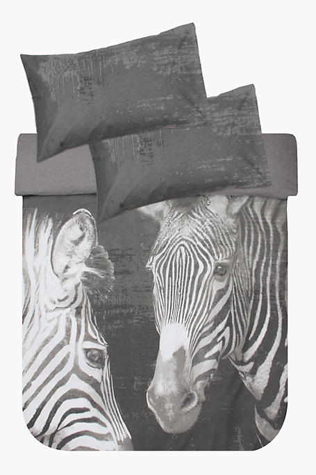 Polycotton Photographic Zebra Duvet Cover Set