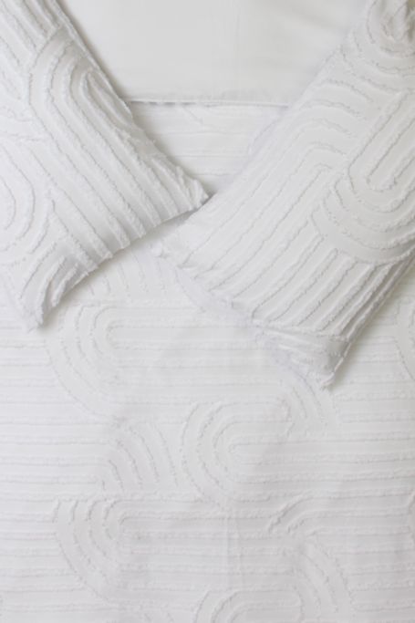 Tufted Curves Duvet Cover Set