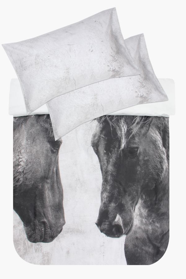 Polycotton Photographic Horses Duvet, Horse Duvet Covers South Africa