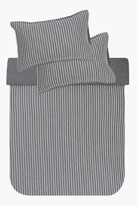 Cotton Jersey Stripe Duvet Cover Set