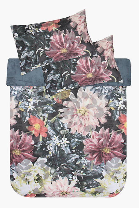 Cotton Saint Denis Floral Duvet Cover Set