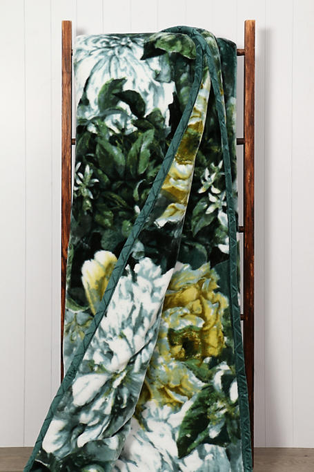 Mink Floral Blanket 200x220cm