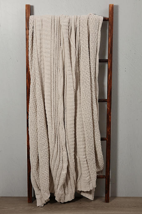 Wide Width Knit Cable Throw, 250x270cm