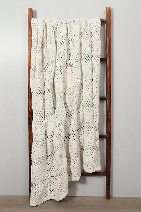 Vintage Crochet Knitted Throw 140x180cm