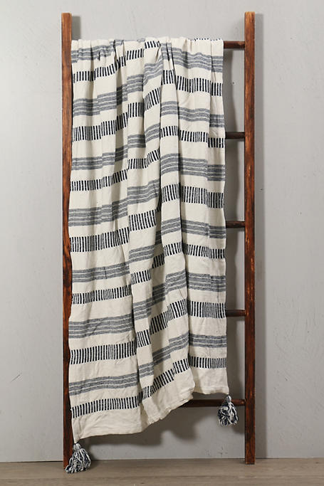 Woven Jacquard Cotton Stripe Throw 140x180cm