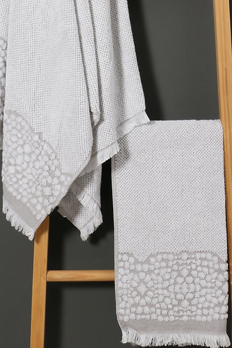 Cotton Jacquard Lace Border Towel