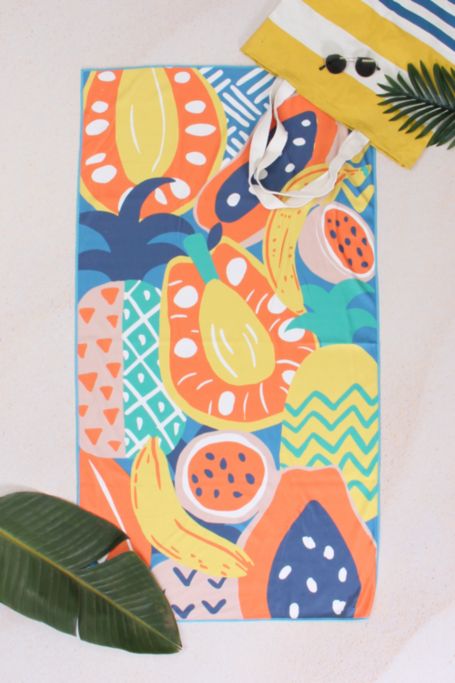 Printed Summer Fruits Beach Towel 