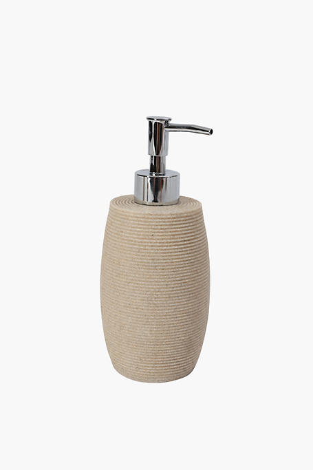 Ribbed Sandstone Soap Dispenser