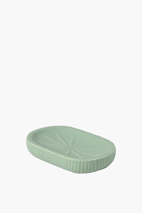 Ceramic Ribbed Soap Dish