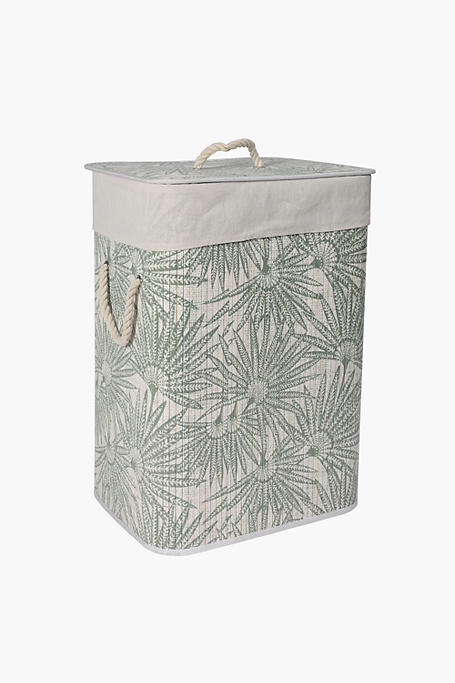Printed Knock Down Bamboo Laundry Basket