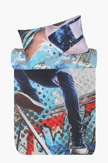 Polycotton Photographic Skater Duvet Cover Set