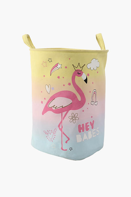 Eva Flamingo Laundry Basket