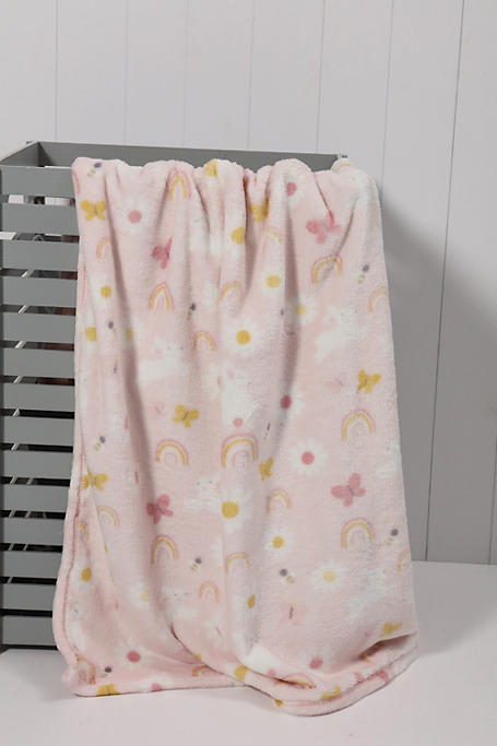 Super Plush Floral Bunny Blanket 75x110cm