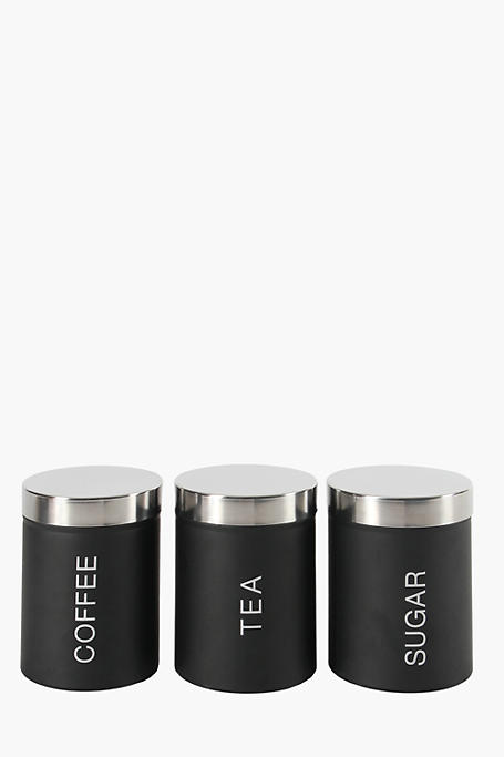 Set Of 3 Belly Tapered Canisters