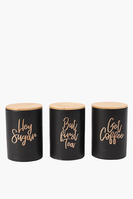 Set Of 3 Good Vibes Canisters