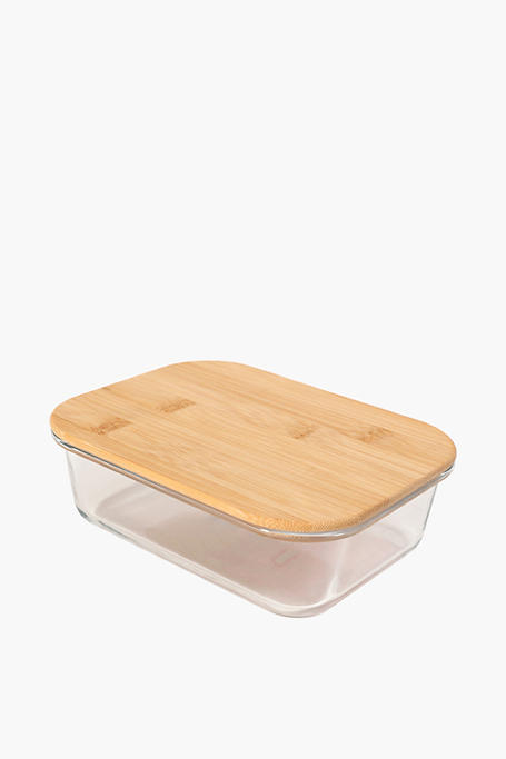 Bamboo And Glass Lunch Box Large