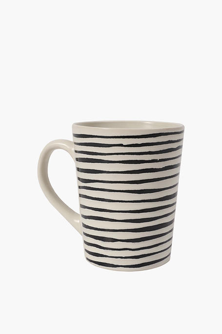Striped Etched Mug