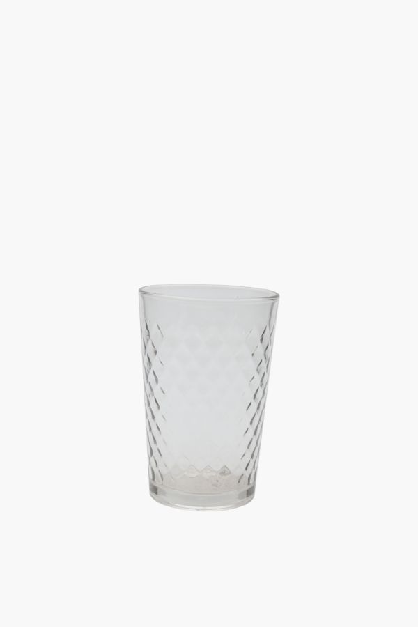 Cut Diamond Glass Tumbler