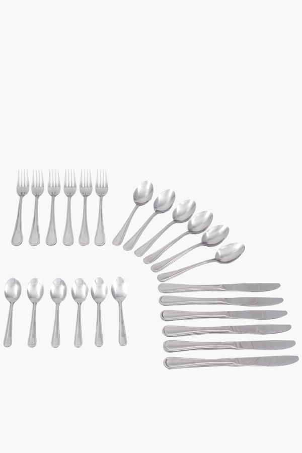 24 Piece Stainless Steel Classic Cutlery Set   02 5301010707 SI 00