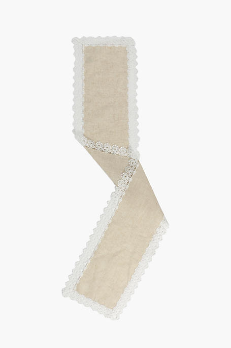 Linen Lace Table Runner