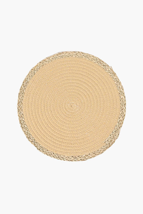 Woven Placemat With Rope Border