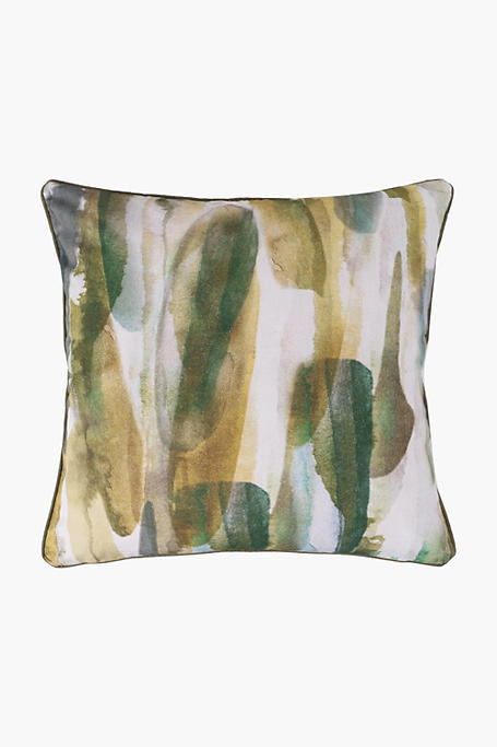 Printed Abstract Piped Feather Scatter Cushion 60x60cm