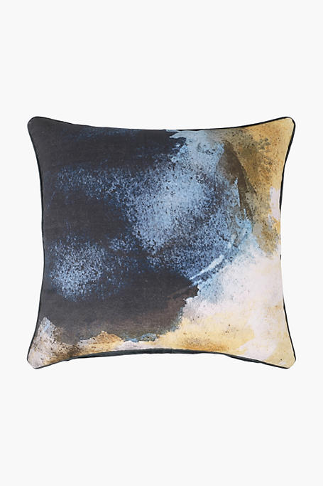 Printed Abstract Feather Scatter Cushion 60x60cm