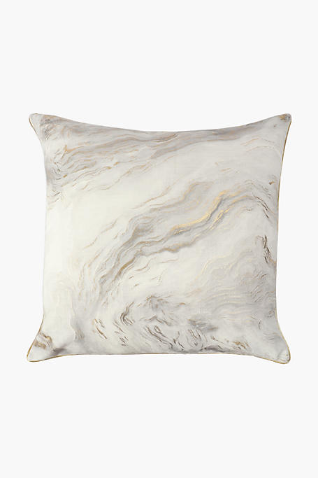 Printed Italian Marble Feather Scatter Cushion, 60x60cm